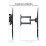 TooQ Soporte Pared TV Giratorio Inclinable LP7863TN-B para TV 37-70" hasta 35 kg, Negro, Nivelable, Compatible Curvas y VESA 100x100 a 600x400